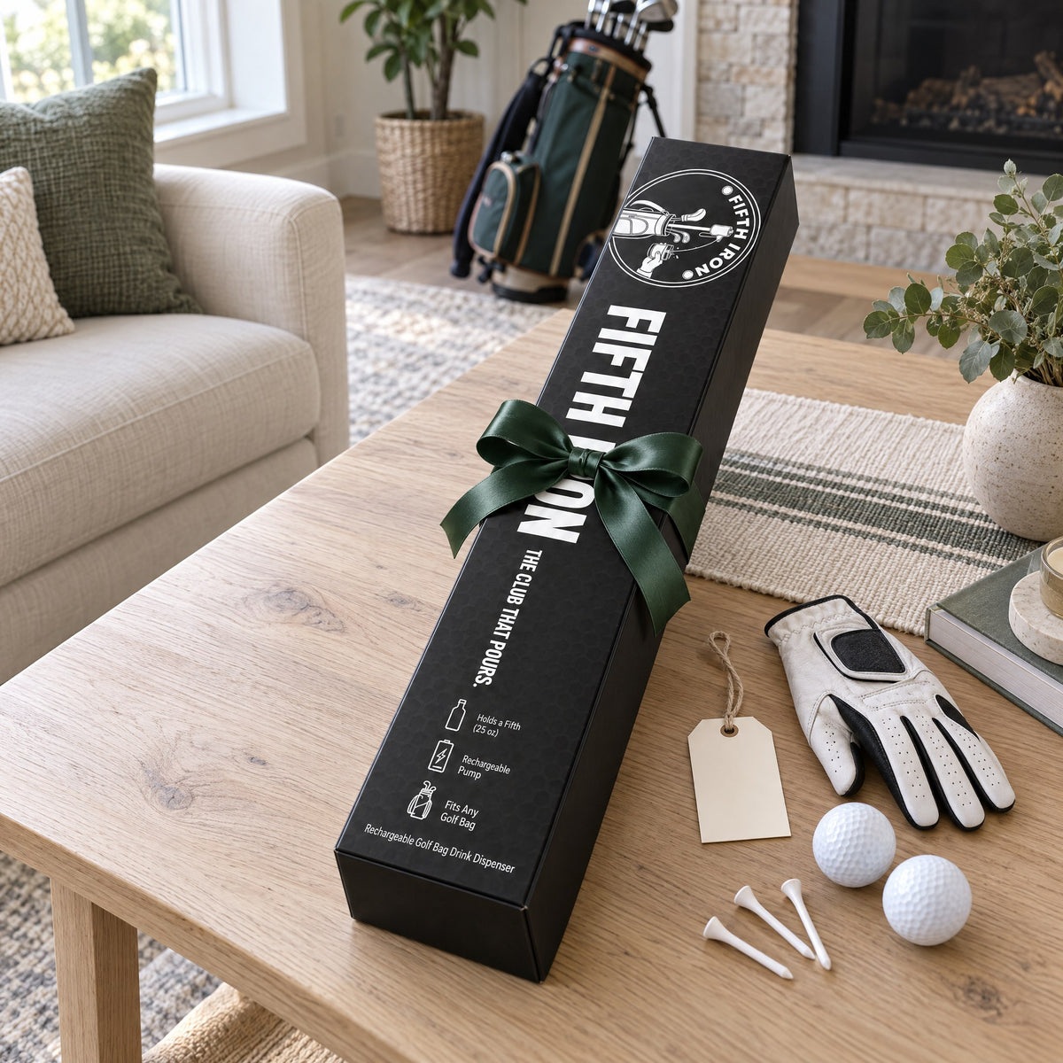 Golf drink dispenser gift box